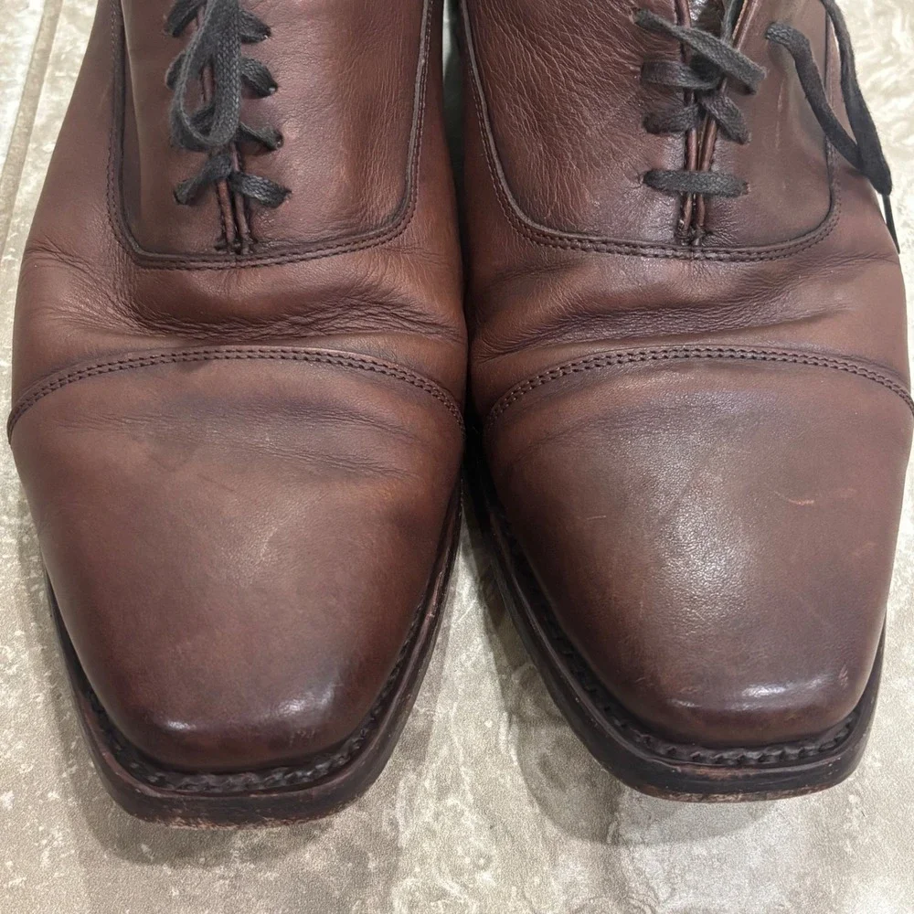 Thursday Boot‎ Co Executive Brown Leather Cap Toe Oxford Dress Shoes Mens 12 US